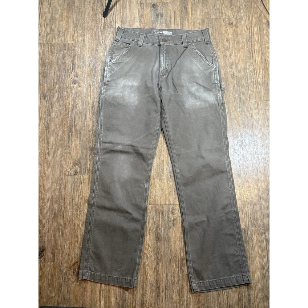Carhartt Relaxed Fit Twill Carpenter Work Pants Men’s Size 32x31 BN0324-M Moss